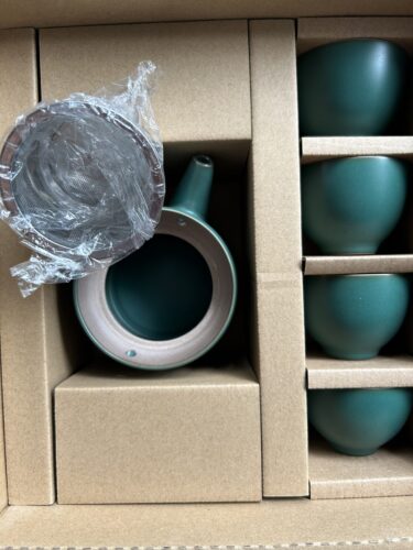 Click to view full screen Minimalistisches Japanisches Teeset mit Tablett Keramik photo review