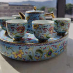 Emaille Chinesisches Teeservice Kung Fu Teeset mit Tablett photo review