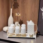 Modisches Teeset mit Tablett Porzellan photo review