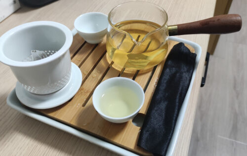 Elegantes Japanisches Reise-Teeset mit Etui photo review