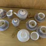 Klassisches Blau-Gestreiftes Englisches Teeservice aus Porzellan photo review