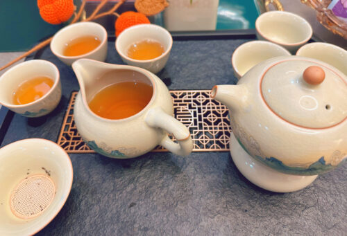 Berge Chinesischer Teeservice Gongfu Teeset Porzellan photo review