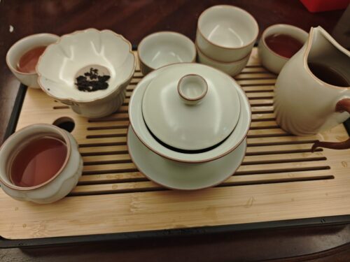 Click to view full screen Minimalistisches Chinesisches Teeservice Ru Kiln Gongfu Teeset photo review