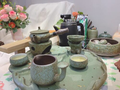 Click to view full screen Lotus Japanisches Teeservice Gongfu Teeset raue Töpferei photo review