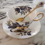 Blau Blumen Teetasse und Untertasse-Set Knochenporzellan photo review