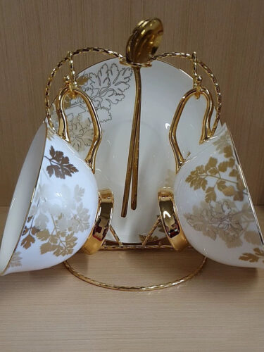 Click to view full screen Goldblatt Teetasse und Untertasse-Set Knochenporzellan photo review