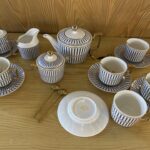 Klassisches Blau-Gestreiftes Englisches Teeservice aus Porzellan photo review