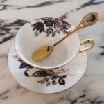 Blau Blumen Teetasse und Untertasse-Set Knochenporzellan photo review