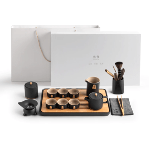 SANXUN Porzellan-Teeset Wärmer Porzellan Charms Teekanne mit tragbarer Geschenkbox 12ppcs 7