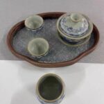 Vintage Chinesisches Teeservice mit Tablett Blau und Weiß photo review