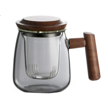 Glas Teebecher mit Sieb und Deckel