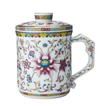 Luxus Lotus Teebecher mit Sieb und Deckel