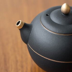 TS0SX034 d2 Schwarzes Chinesisches Teeservice Gongfu Teeset mit Tablett Keramik