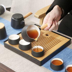 TS1NS001 DD3 Japanisches Teeservice Gongfu Teeset mit Tablett Töpferei kostenlos personalisiert