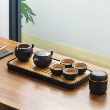 Goldene Wolke Chinesisches Teeservice Gongfu Teeset Keramik