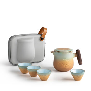 Berge Reise-Gongfu-Teeset mit Becher Keramik