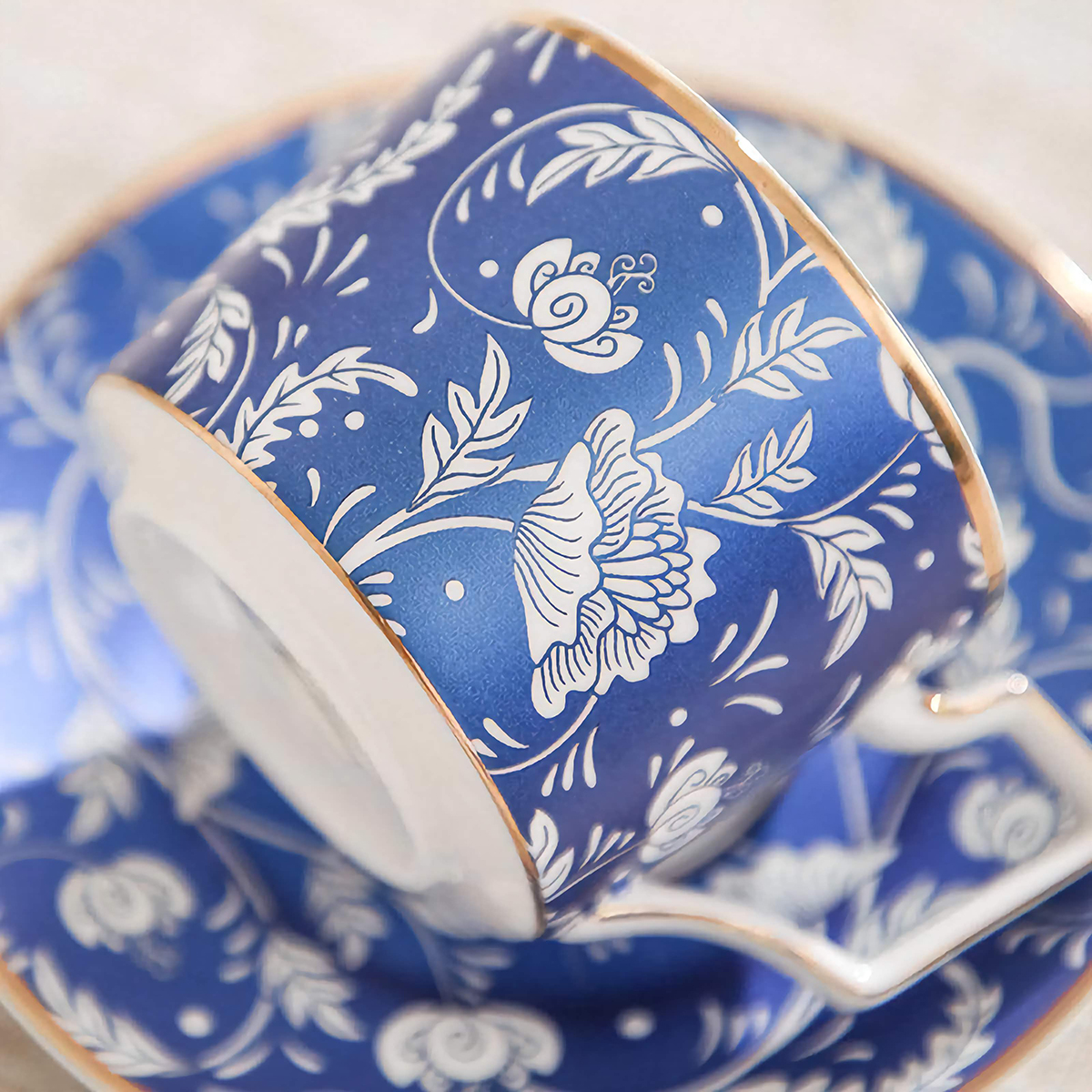 Blühende Blumen Englisches Porzellan Teeservice – Bild 3