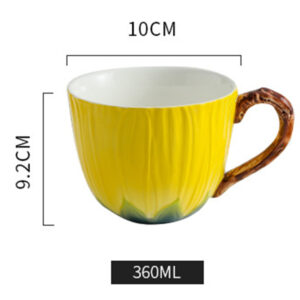 TSB10BB002 d4 Sonnenblumen-Becher mit Deckel Keramik