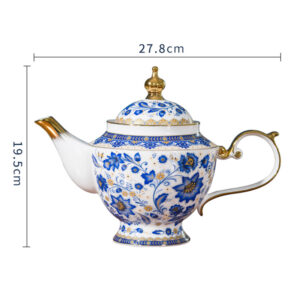 TSB11BB010 D1 Blumen Europäisches Teeservice vollständiges Teeset Knochenporzellan