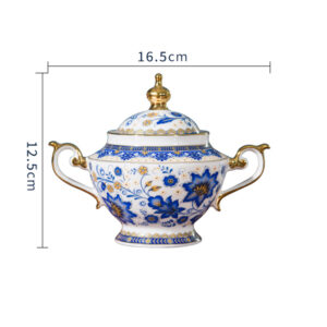 TSB11BB010 D3 Blumen Europäisches Teeservice vollständiges Teeset Knochenporzellan