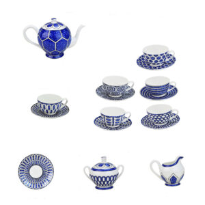 TSB12BB002 D2 Fußball Kaffeeset Knochenporzellan Europäisches Teeset