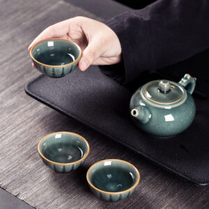 TSB13BB007 5 Wassermelone Chinesisches Teeservice Gongfu Teeset Jingdezhen Celadon