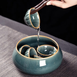 TSB13BB007 6 Wassermelone Chinesisches Teeservice Gongfu Teeset Jingdezhen Celadon