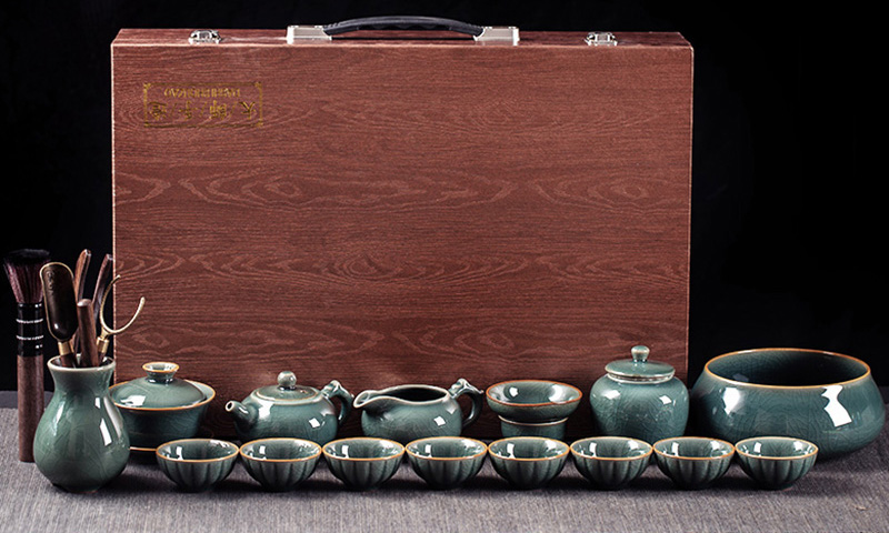 TSB13BB007 D1 1 Wassermelone Chinesisches Teeservice Gongfu Teeset Jingdezhen Celadon