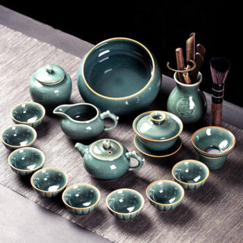 Wassermelone Chinesisches Teeservice Gongfu Teeset Jingdezhen Celadon