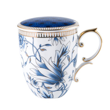 Yucca Knochenporzellan Becher mit Deckel