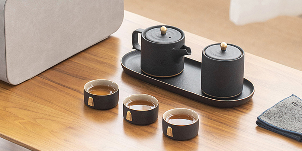 TSB16BB013 d1 Schickes Chinesisches Gongfu Reise-Teeset Keramik