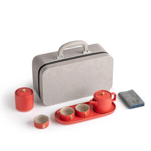 TSB16BB013 v2 Schickes Chinesisches Gongfu Reise-Teeset Keramik