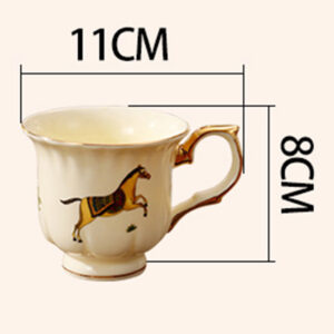 TSB16BB020 d2 2 Pferd Europäisches Teeservice mit Tablett Porzellan