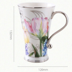 TSB16BB022 D4 Tulpe Porzellan Becher mit Deckel