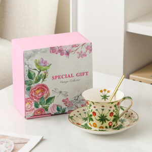TSB16BB026 V1 Blumen Teetasse und Untertasse-Set Porzellan