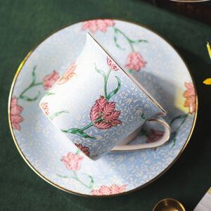 TSB16BB029 D2 Tulpe Teetasse und Untertasse-Set Porzellan