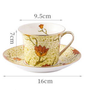 TSB16BB029 D5 Tulpe Teetasse und Untertasse-Set Porzellan