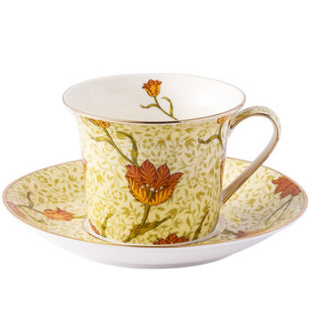 Tulpe Teetasse und Untertasse-Set Porzellan