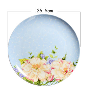 TSB17BB001 d3 Blumen Beilagenteller-Set Knochenporzellan 3-teilig