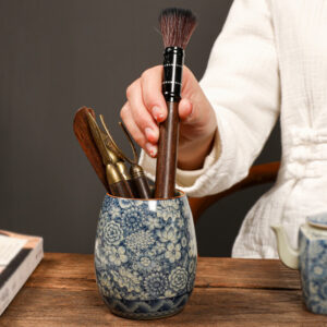 TSB17BB007 D12 Vintage Chinesisches Teeservice Gongfu Teeset Porzellan Blau und Weiß
