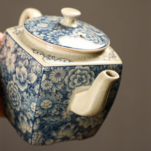 TSB17BB007 D3 Vintage Chinesisches Teeservice Gongfu Teeset Porzellan Blau und Weiß
