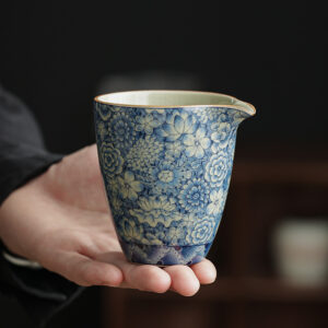 TSB17BB007 D8 Vintage Chinesisches Teeservice Gongfu Teeset Porzellan Blau und Weiß