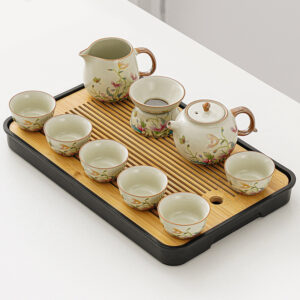 TSB17BB008 V3 Blumen Chinesisches Teeservice Kung Fu Teeset Keramik