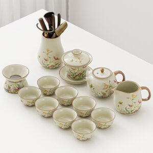 TSB17BB008 V5 Blumen Chinesisches Teeservice Kung Fu Teeset Keramik