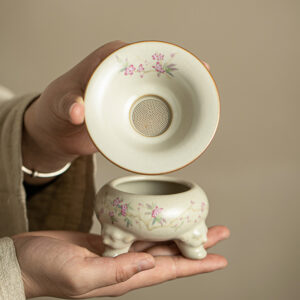 TSB17BB010 D5 Pfirsichzweig Chinesisches Teeservice Kung Fu Teeset Porzellan