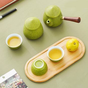 Tragbares Japanisches Reise-Teeset Keramik mit Etui
