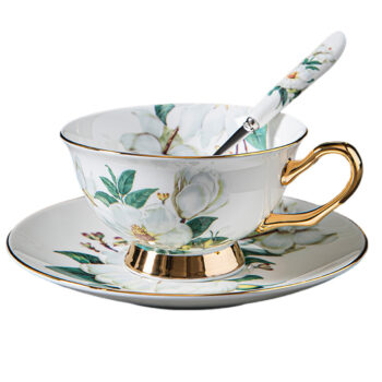 Kamelie Teetasse und Untertasse-Set Knochenporzellan