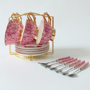 TSB19BB014 v8 Luxuriöses Teetasse und Untertasse-Set Knochenporzellan