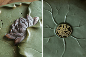 TSB1BB003 d10 Lotus Japanisches Teeservice Gongfu Teeset raue Töpferei