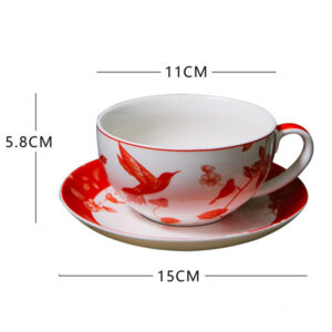 TSB21BB001 D3 Pfingstrose Tee-für-eine-Person-Set Porzellan